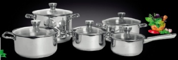 10pcs cookware set with spout mouth